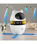 Automatic Cat Toy Interactive, 3 in 1 Cat Interactive Laser Feather Toy - $38.39