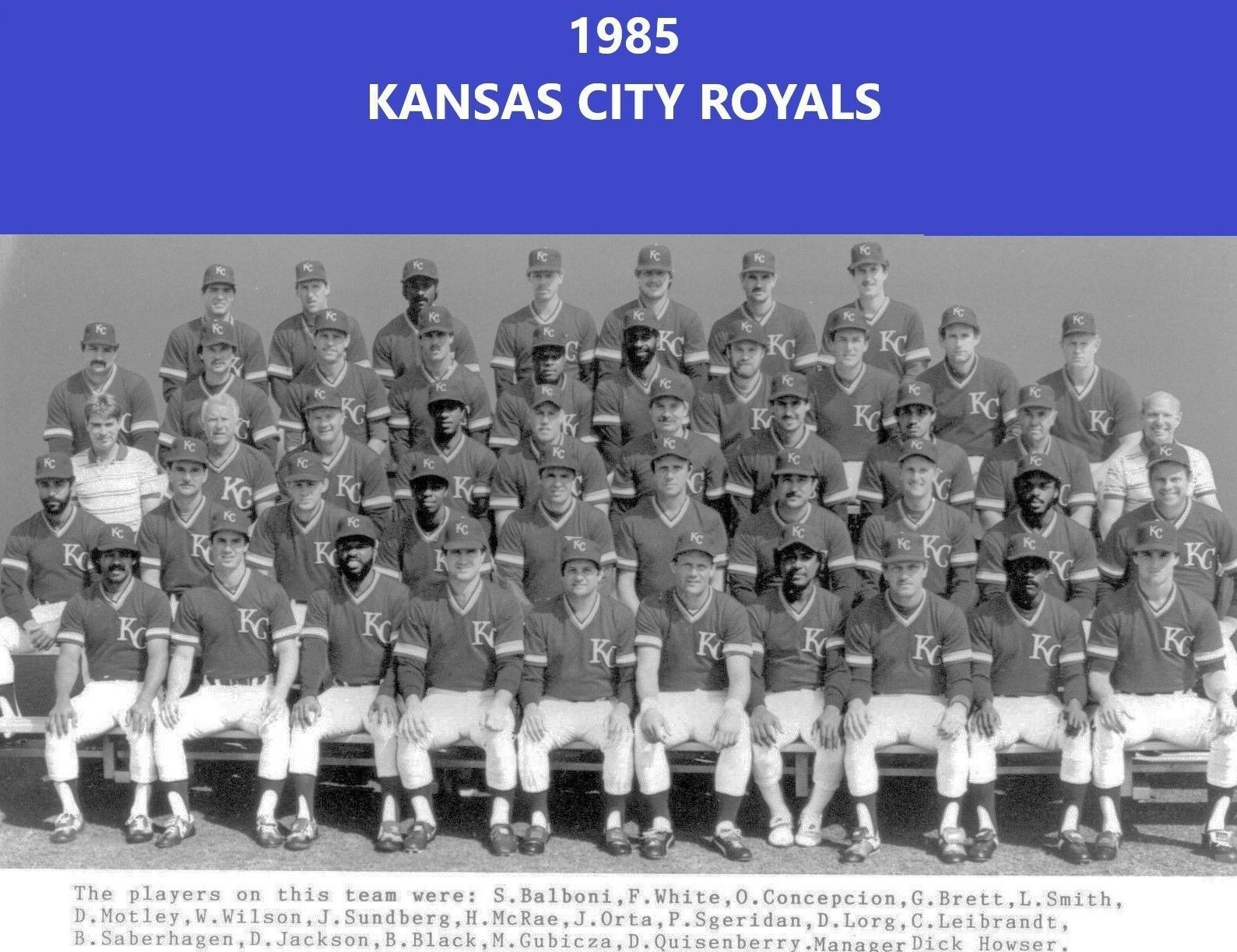 Primary image for 1985 KANSAS CITY ROYALS 8X10 TEAM PHOTO BASEBALL MLB PICTURE KC