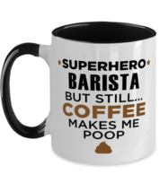 Barista Funny Mug - 11 oz Two Tone Black Coffee Cup For Friends Office  - £11.94 GBP