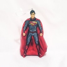 Superman Blown Glass Christmas Ornament Hallmark Justice League 4.5&quot; Red Box - £20.90 GBP