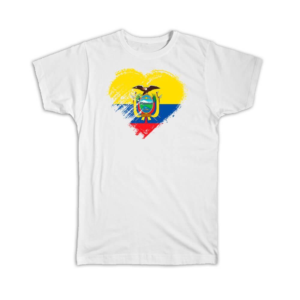 Ecuadorian Heart : Gift T-Shirt Ecuador Country Expat Flag Item image 9