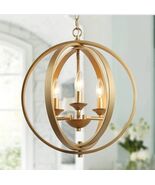 KSANA Gold Orb Chandelier Modern Globe 3 Light Fixture for Dining &amp; Livi... - $133.27