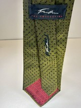 Men’s Vintage FUBU Neck Tie Green With Black And Pink Poke Dot 4”x57” Po... - $9.40