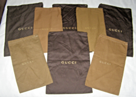 LOT of 8 GUCCI FABRIC DRAWSTRING DUST BAGS/BOOT BAGS/SHOE BAGS-4 LIGHT+4... - $11.88