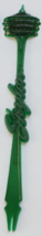 SKYLON in Niagara Falls, Ontario, Canada Swizzle Stick, Green, vintage - £4.66 GBP