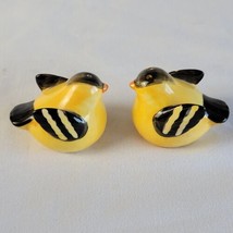 Oriole Yellow Bird Yellow and Black Individual Salt and Pepper Shakers 1 1/4&quot; H - £8.67 GBP