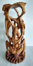 Wooden Abstract Figural Sculpture Statue Carved by Alicia Fernandez Pomares Cuba - £302.22 GBP