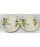 2 Vtg Knowles Yellow Buttercup China Small Tea Cup Saucer Plates Gold Tr... - $9.89