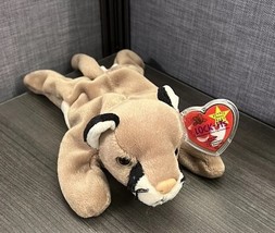 Vintage TY Beanie Baby 1998 CANYON The Cougar Orig Tag Protector Free Sh... - $14.99