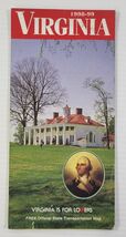 *L2) 1998-99 Virginia Official State Foldable Transportation Map - $9.89