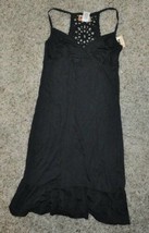 Womens Dress Jr Girls Sleeveless Mudd Black Surplice Crochet Empire $36-size XS - £11.67 GBP