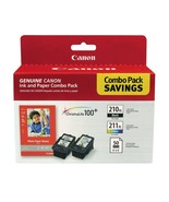 Canon 2973B004 PG-210 XL and CL-211 XL Ink and Glossy Photo Paper Combo ... - $75.39 CAD