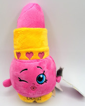 Shopkins Lippy Lips Lipstick Plush 9” Pink Yellow Soft Stuffed Toy Makeup w/Tags - £11.76 GBP