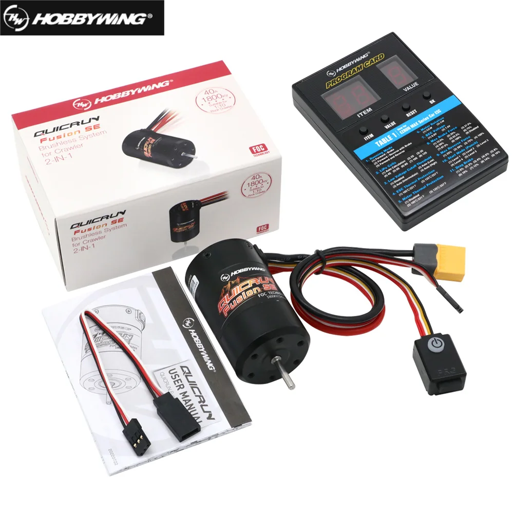 Hobbywing QuicRun Fusion SE 1200KV/1800KV Brushless Motor w/ 40A ESC Wat... - $107.87