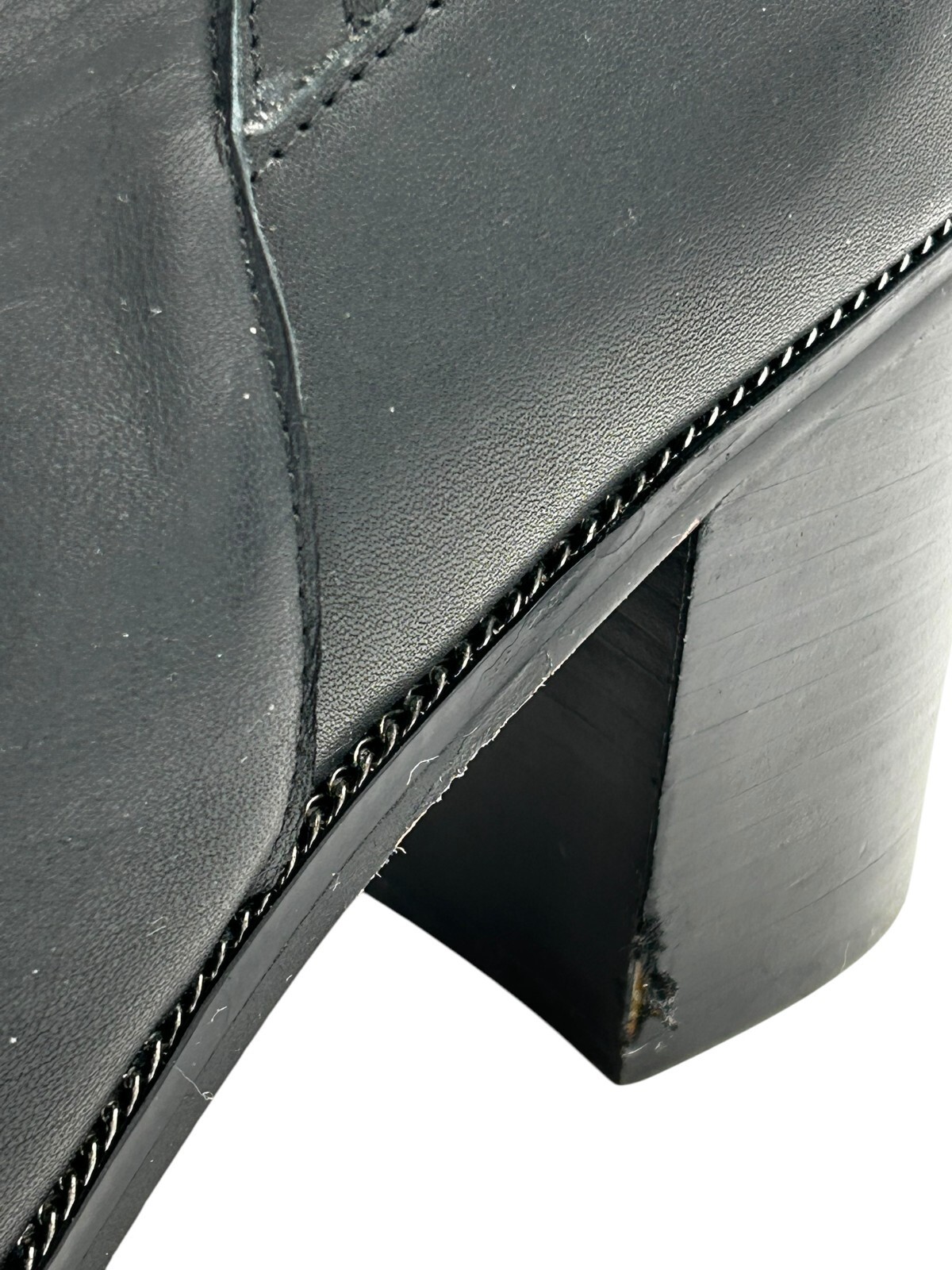 chelsea & violet arcade black leather studded 3.5" heel chelsea booties size 11M Item image 11