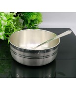 999 pure fine silver handmade solid bowl and spoon, baby utensils set sv126 - €280,22 EUR