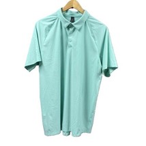 Lululemon Polo Shirt Mens XL Green Turquoise Stretch Golf Snap Top Short Sleeve - £25.89 GBP