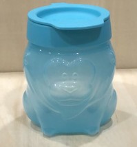 Tupperware Louie the Lion Snack Container w/ Flip Open Seal Aqua New - $6.92