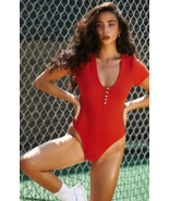 DIPPIN&#39; DAISY&#39;S &#39;COOL&#39; GIRL THONG BODYSUIT IN TANGERINE (L) NWT - $48.00