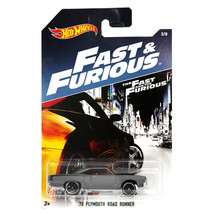 2016 Hw The Fast & Furious 1:64 Die Cast Car #3 Grey '70 Plymouth Road Runner - $19.99