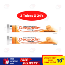 2 Tubes DEQUADIN Citrus Lozenges (Dequalinium) Sore Throat 24&#39;s - $22.06