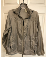 L.L. BEAN MEN&#39;S Packable HOODED Olive Green Khaki Zip Windbreaker Jacket... - £20.06 GBP