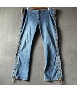 Lace Up Blue Jeans Mid Rise Bootcut Retro Groovy 90s Y2K Bailey Point - ... - $1,049.50 MXN