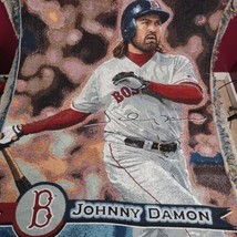 Boston Red Sox Throw Blanket 46x60 Johnny Damon Acrylic Tapestry Northwe... - £39.08 GBP