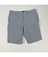 Talbots Perfect Short Seersucker Bermuda Womens Shorts Size 6 Blue White... - €24,98 EUR