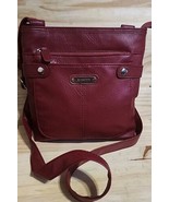 ROSETTI Faux Leather Crossbody Shoulder Bag Textured Brick Red 9x9x2.5&quot; ... - £19.41 GBP