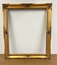 Vintage Picture Frame ornate gold wood victorian gesso gilt matte FITS 2... - £19.18 GBP