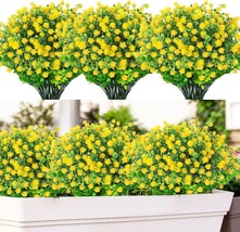 Ageomet Fake Plastic Flowers For Outdoor Decoration: Bulk Faux Plants With Uv - £27.01 GBP