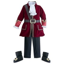 NWT Disney Store Sz 5/6 Captain Hook Costume Dress Up - £46.68 GBP