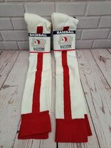 (2 Pair) NWT Ballston Baseball Red Stirrup Two-in-One Socks,  LRG 8-12 U... - $10.05