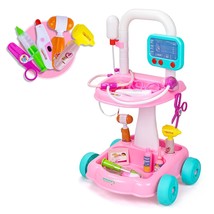 Doctor Cart Kit For Kids 3 4 5, Medical Play Set Realistic With Lights Toddlers  - £51.24 GBP