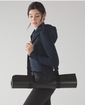Lululemon Essential Bag Black Yoga Mat Carrier Straps Adjustable Zip Cro... - £32.60 GBP