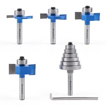 Newdeli Rabbet Router Bit Set 1/4 Inch Shank - 4Pcs Rabbeting Router - $741.45 MXN