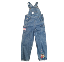 Baggy Overalls Disney Girls Jeans Bibs Embroidered Snow White Seven Dwarfs - £47.91 GBP