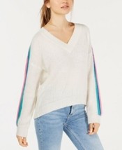Ultra Flirt Juniors Varsity-Stripe V-Neck Sweater - £13.76 GBP