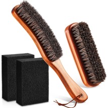 4 Pcs Horsehair Felt Hat Brush Kit With Cleaning Sponge Cowboy Clean Hat Wood Fe - $27.99