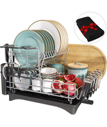 Dish Drying Rack 2 Tier Large Dish Rack And Drainboard Set With Swivel S... - £53.94 GBP
