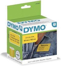 Dymo 2133382 DY LW 2-1/8 x 4 inch Name BDG BLK/YLW 220CT - $16.99