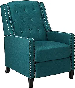 Izaak Tufted Back Fabric Recliner Chair (Dark Teal) 34D X 27.5W X 40.25H In - $541.99