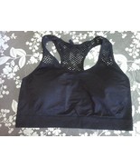 workout sports bra top gym size uk 12-14  euro 40-42   usa 8-10 black - $8.56