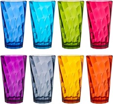 Us Acrylic Optix Plastic Reusable Drinking Glasses (Set Of 8) 20Oz Water... - $39.99
