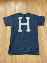 HUF Official Men&#39;s LARGE Blue H Logo on the back Streetwear Skate T-Shirt - $17.99