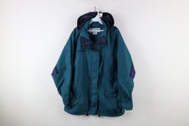 Vintage 90s Columbia Womens Large Distressed Color Block Hooded Parka Ja... - $59.35