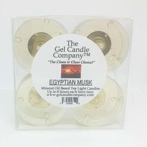 4 Pack of Egyptian Musk Scented Gel Candle Mineral Oil Based Tea Lights poured i - £3.89 GBP