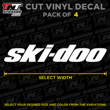 Ski-Doo Ski Doo Logo Vinyl Decal Sticker – Pack of 4 – Select Size &amp; Color - $3.00+
