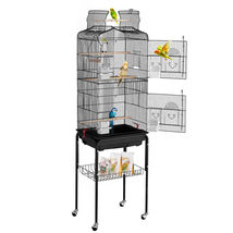 VEVOR 64" Open-Top Parrot Cage Detachable Stand Swing Perch Small Conures - $65.99